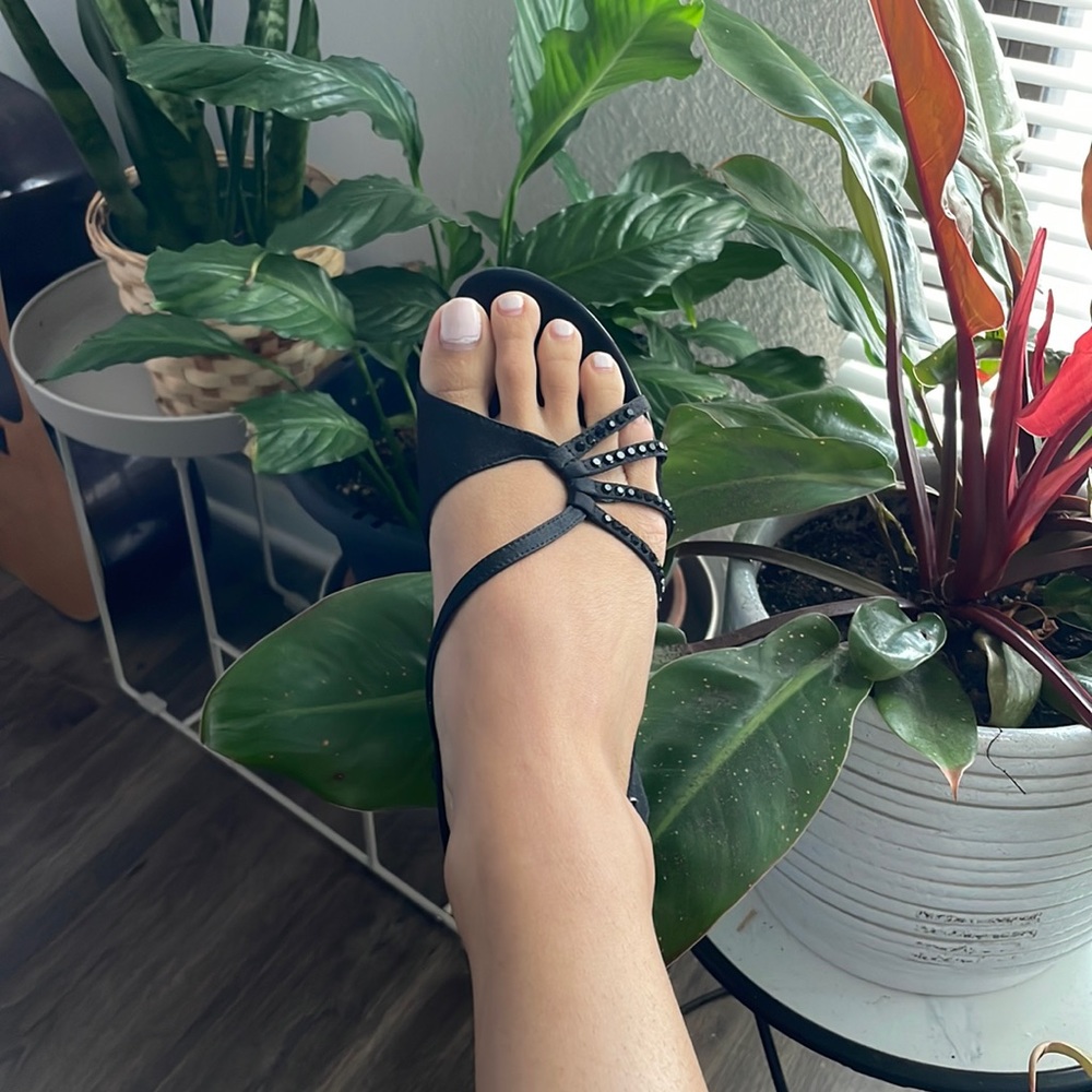 Black Open Toe Kitten Heels